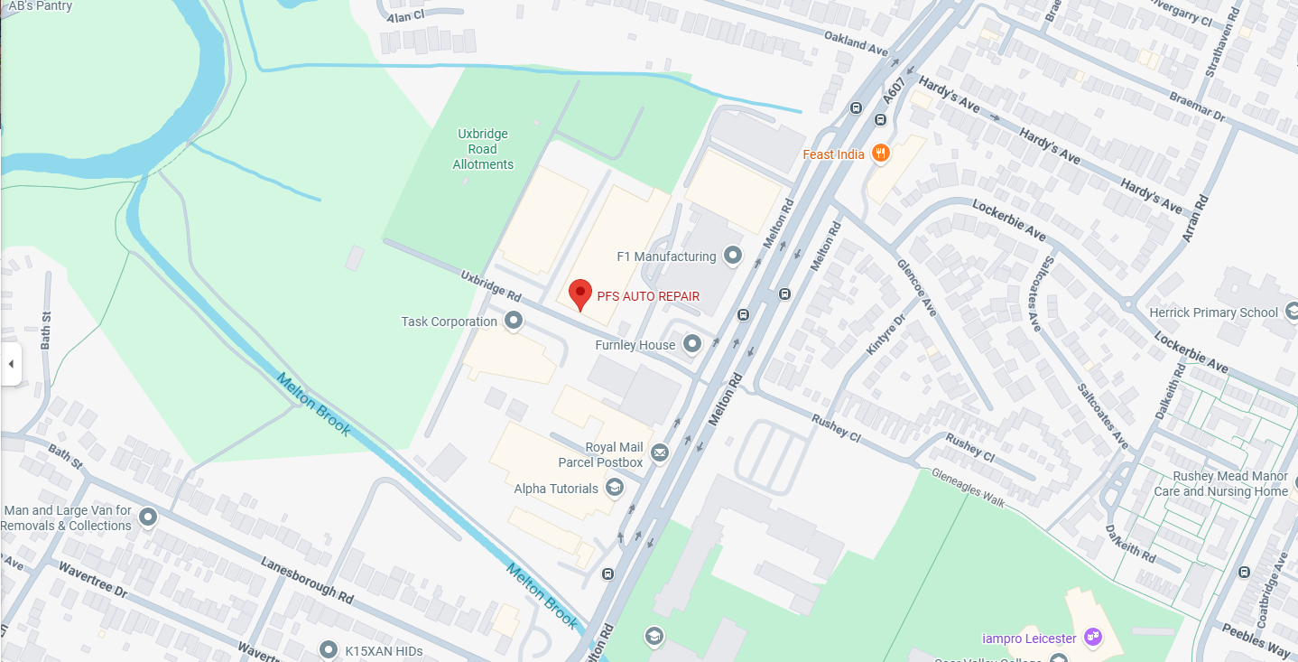 Wheel Alignment Leicester Location Map